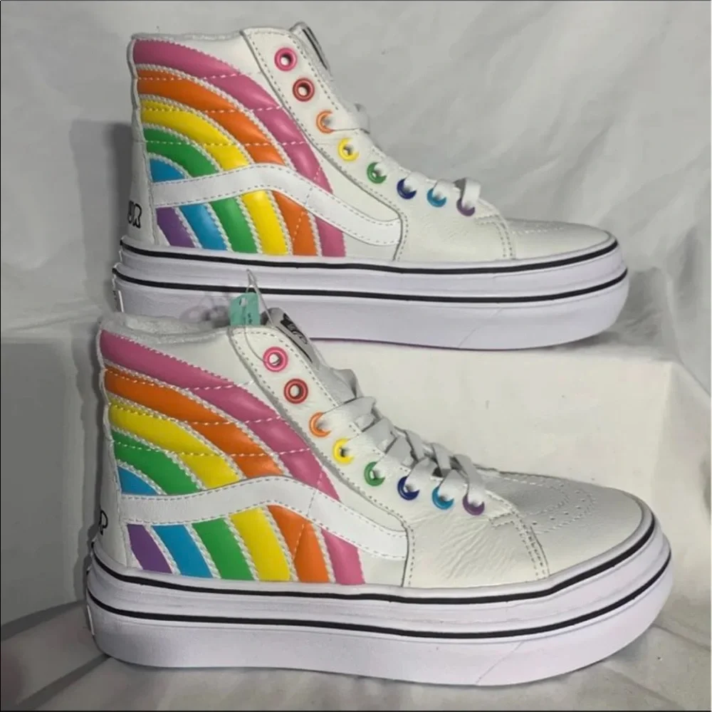 Vans Sk8 High Top Flour Shop Super Comfycush Platform Shoes RARE Limited Edition